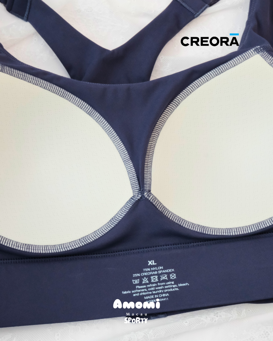 Creora®系列-固定一體式胸墊雙C美背可調節肩帶及背扣高強度運動內衣