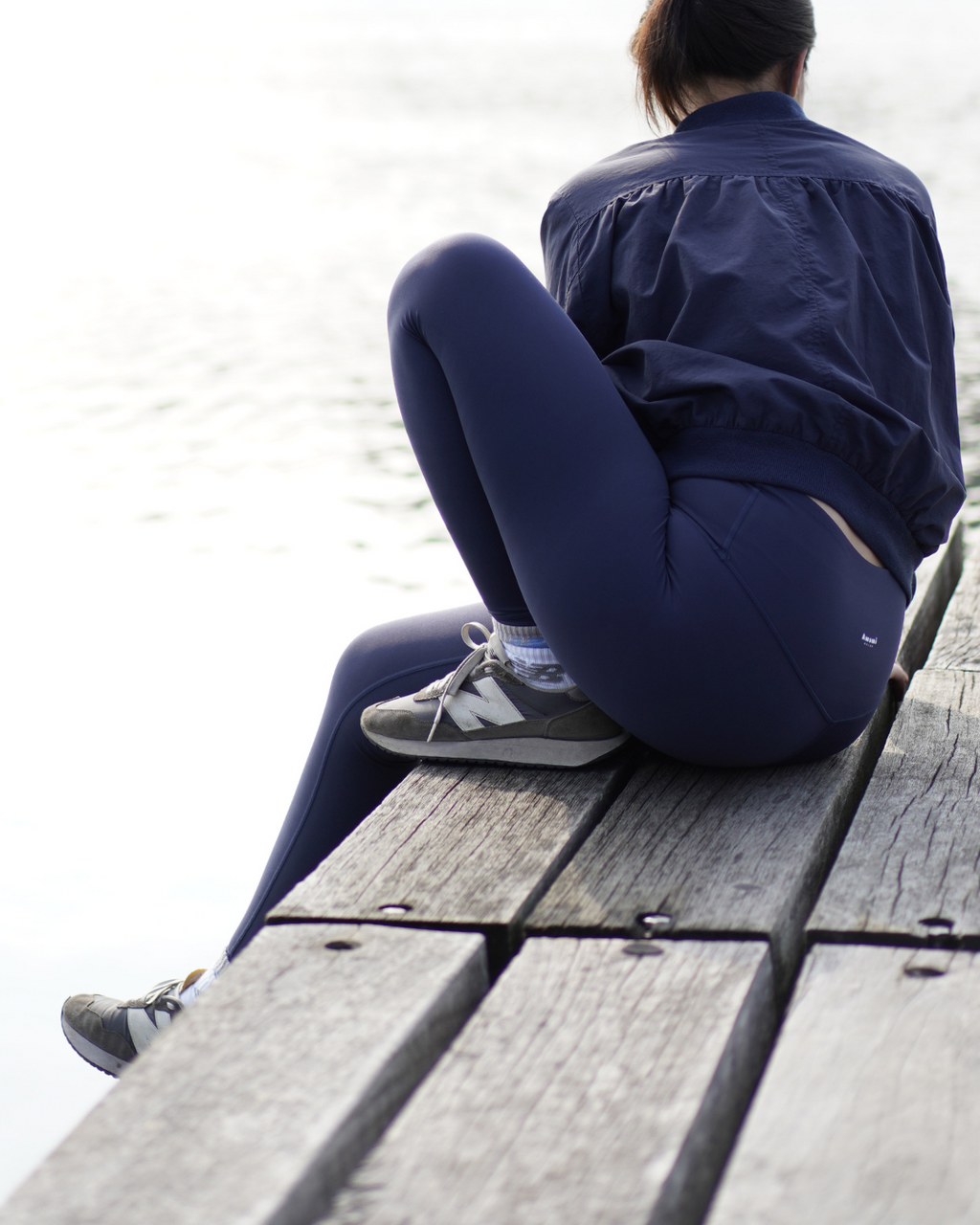 後方收納口袋款·高腰裸感緊身褲Leggings