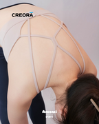 Creora®系列-固定一體式胸墊拼色幼細肩帶可調節背扣低中強度運動內衣