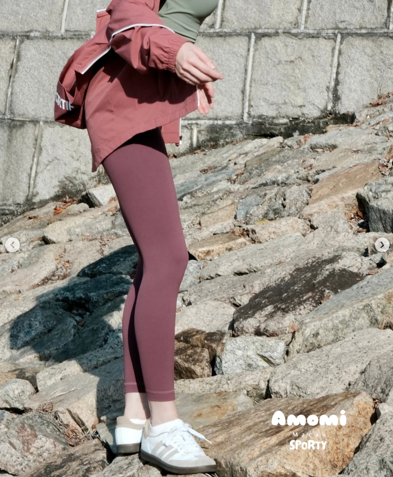 後方收納口袋款·高腰裸感緊身褲Leggings