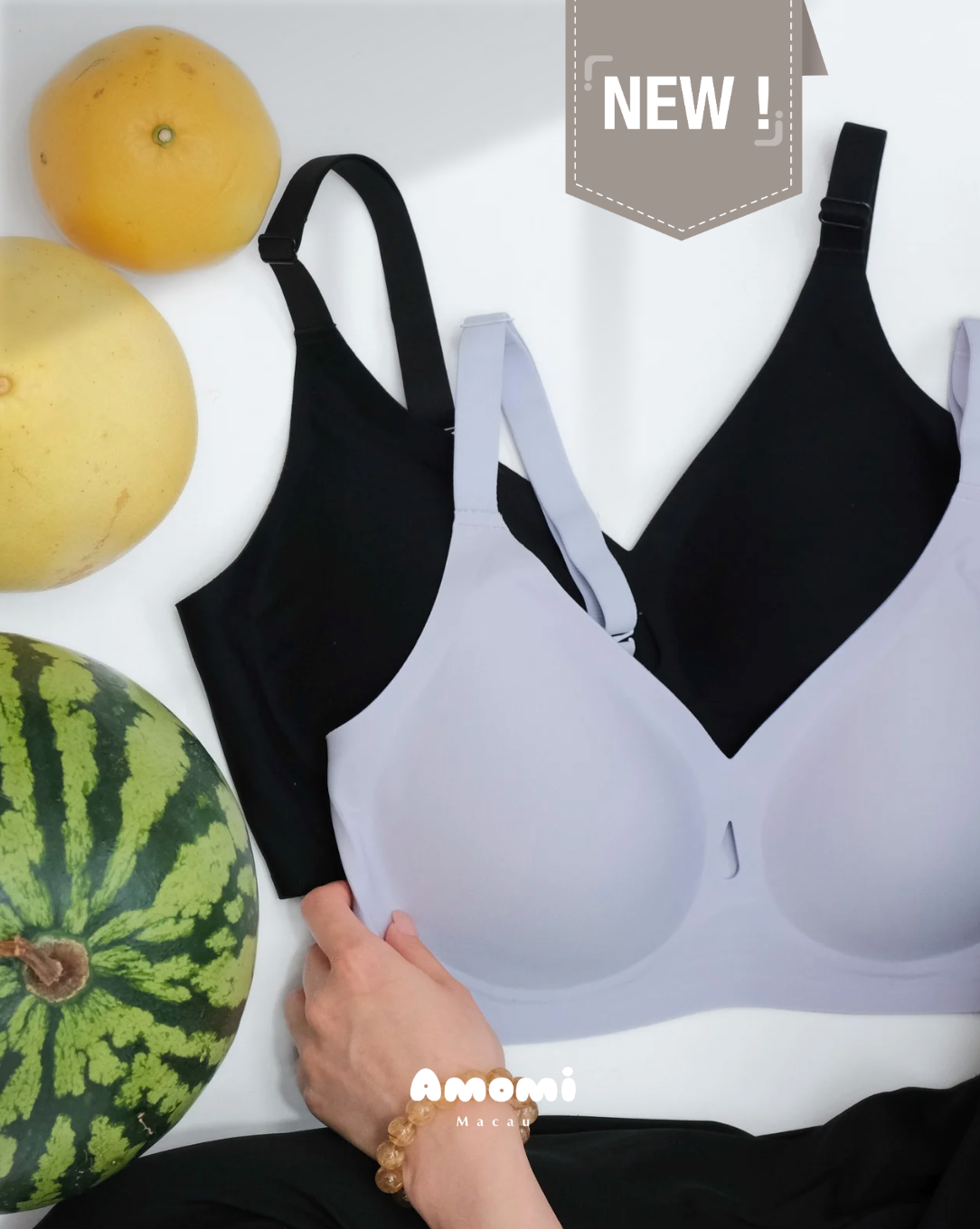 悠漾沐語——水漾柔感半固定胸墊無鋼圈大尺碼內衣