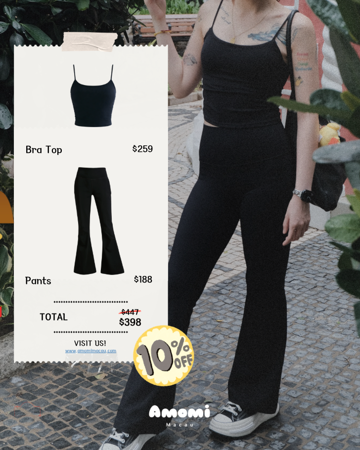 All BLACK 黑色運動休閒套装