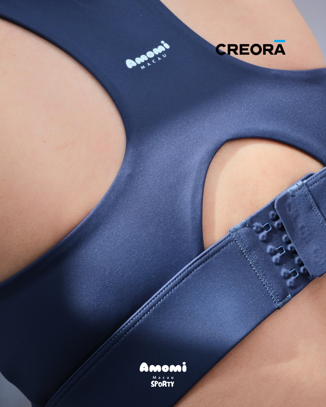 Creora®系列-固定一體式胸墊雙C美背可調節肩帶及背扣高強度運動內衣