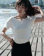 Amplify On Ribbed Tee ➔ 全天系列 羅紋短袖上衣